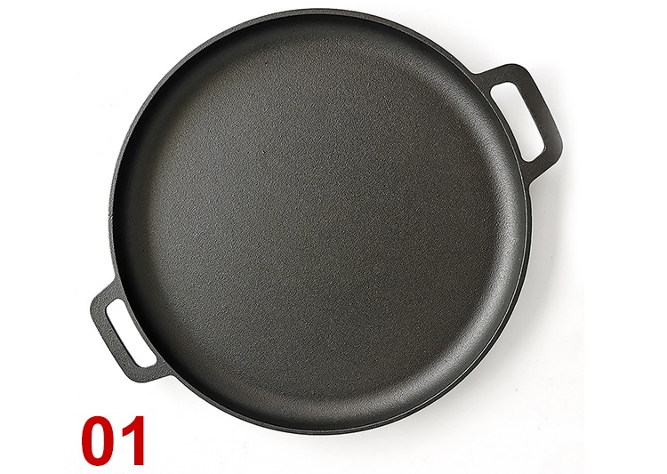 16 Inch Cast Iron Pizza Pan Round Griddle - StarBlue